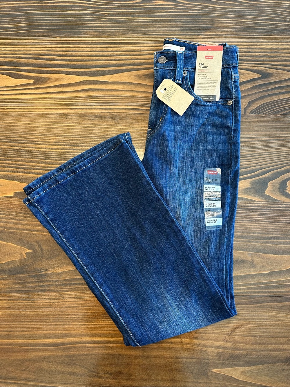 Levi's Dark Blue High-Rise Flare Jeans